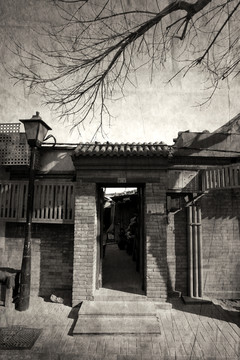 黑白照片 老北京