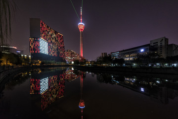 成都电视台夜景