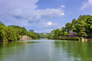 福建龙岩连城冠豸山石门湖