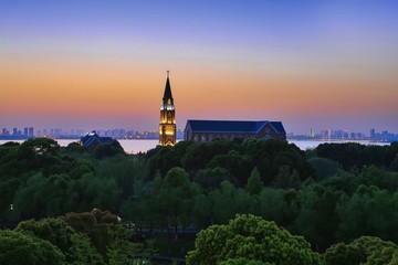 苏州独墅湖夜景