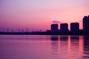 都市风光 城市建设 工地 塔吊