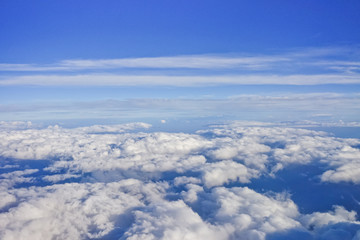 高空蓝天云海大地（航拍）