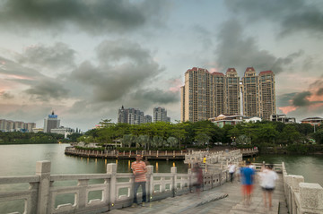 城市的天空 城市园林 城市湖泊