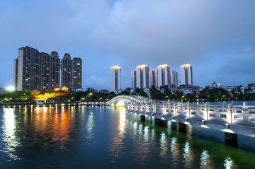 城市的天空 城市园林 城市湖泊