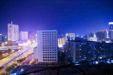 海口南大桥附近的美丽夜景