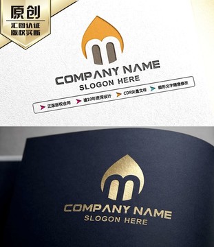 M字母 堅果 房子 LOGO