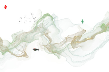 水墨 新中式山水畫(huà)