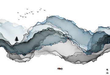 抽象意境水墨装饰画