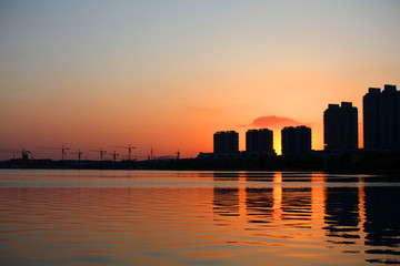 都市风光 城市建设 工地 塔吊