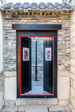 中式宅院大门 中式门窗