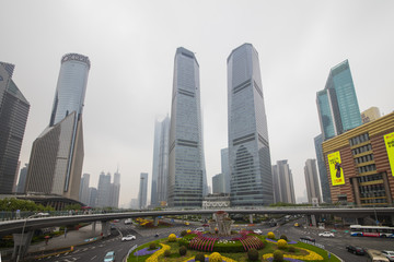 上海陆家嘴建筑群风景