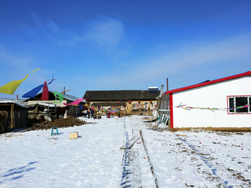 冬天 漠河县 北极村 景区