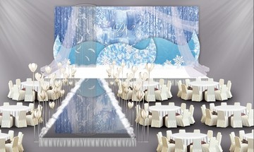 藍(lán)白冰雪婚禮