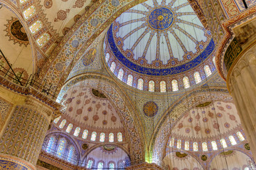 土耳其伊斯坦布尔蓝色清真寺