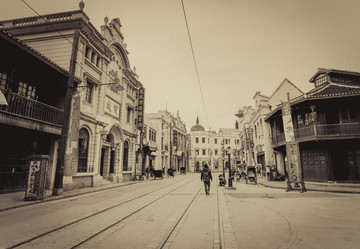 老上海民国建筑街景