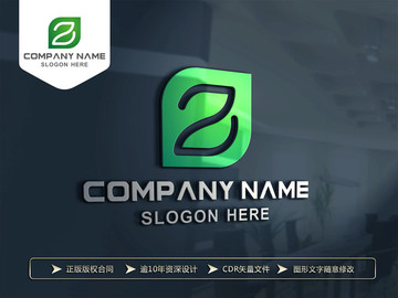 Z字母綠色LOGO設(shè)計(jì)