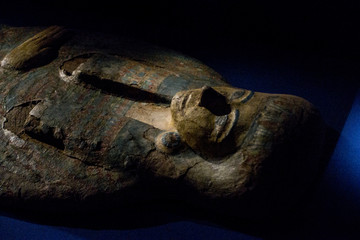古埃及石棺盖局部