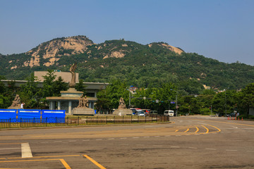 韩国首尔城市街头建筑园林景观