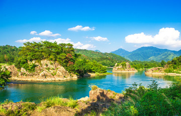 山水 楠溪江狮子岩风景