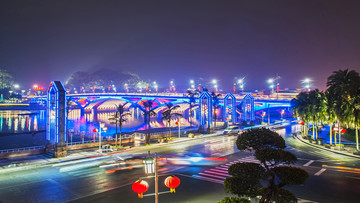 桂林解放桥 桂林夜景