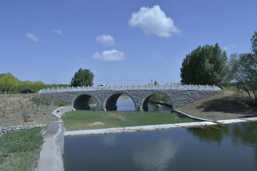 山水风景小桥风景