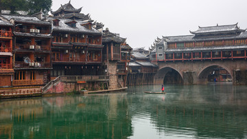 凤凰古城雪景