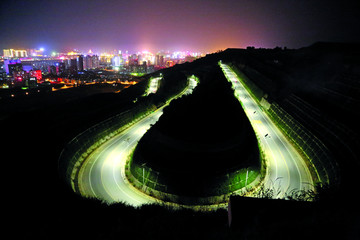 陕西省 宝鸡市 夜景