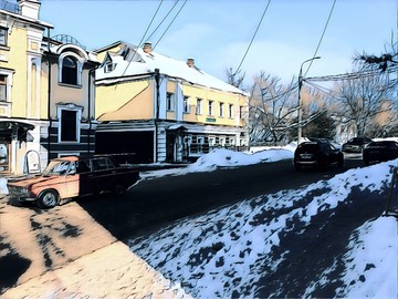 歐洲街景插畫