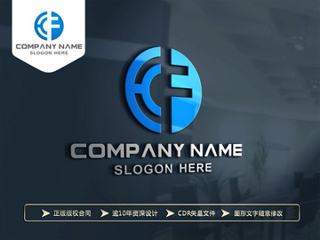 LOGO设计 HF字母标志