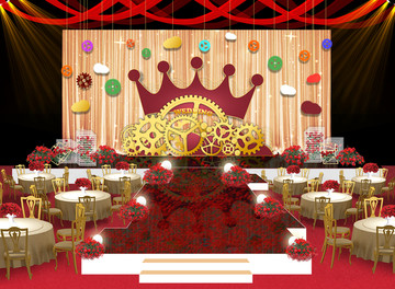 金色齒輪唯美主題婚禮 歐式婚禮