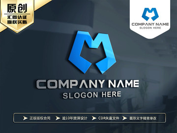 M字母标志 M字母LOGO设计