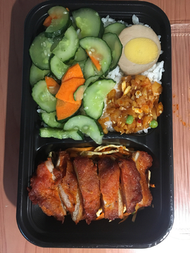 奥尔良鸡排饭