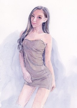 插画美女