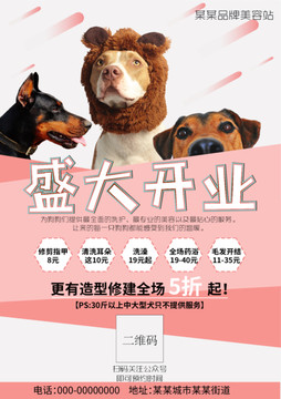 寵物店鋪宣傳海報(bào)