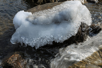 冰雪与溪水