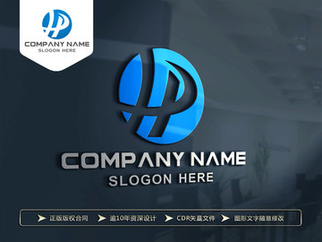 HP字母LOGO设计