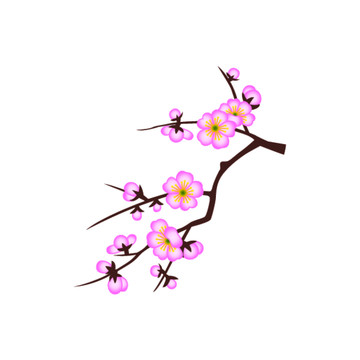 桃花矢量圖