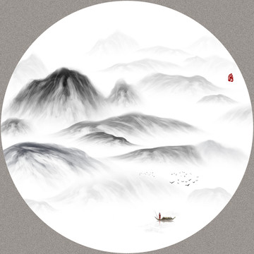 水墨畫 山水畫 國畫山水 山水