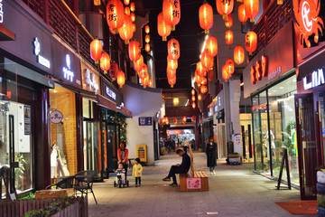 张家港杨舍老街 杨舍老街夜景