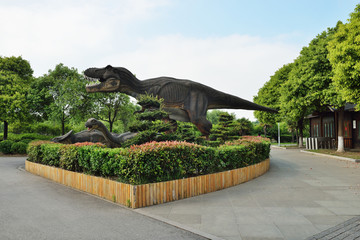 苏州江南农耕文化园 恐龙雕塑