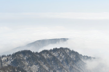 从日月坪远眺 西岭雪山云海群峰