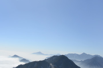 从日月坪远眺 西岭雪山云海群峰