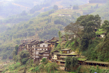 赤水丙安古镇 建筑远景