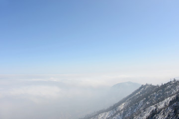 从日月坪远眺 西岭雪山云海群峰