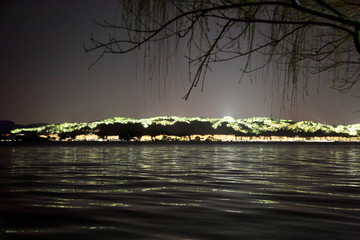 西湖景区 柳浪闻莺公园 夜景