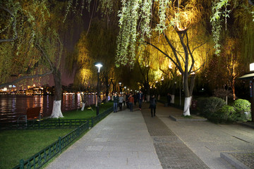 西湖景区 柳浪闻莺公园 夜景