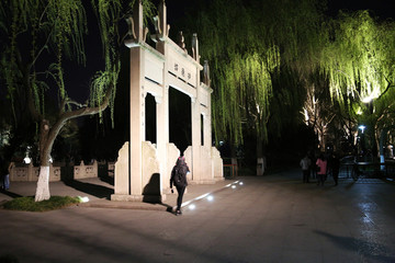 西湖景区 柳浪闻莺公园 夜景