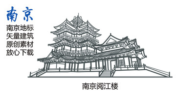 南京地標(biāo) 南京閱江樓 南京