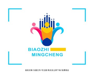 花朵 建筑 城市标志 LOGO