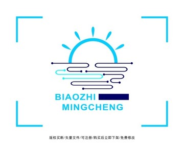 电子 科技 太阳标志 LOGO